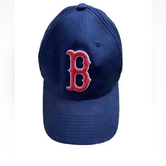 VTG Red Sox Hat Outdoor Cap MLB Baseball Blue Embroidered B Adjustable M… - Picture 2 of 12